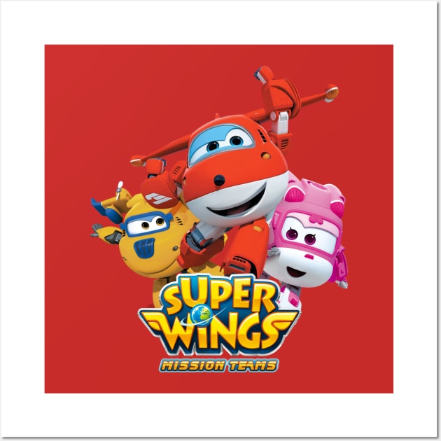 Super Wings Mission Teams Wall Art by Baby Kids Zone